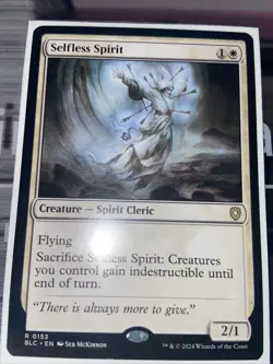 Magic the Gathering Selfless Spirit Bloomburrow Commander, Card 153 - Image 1