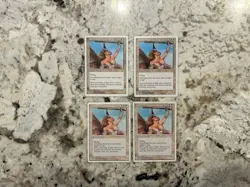 Mtg Serra Angel x4 - Magic the Gathering Serra Angel Old Art Played - Image 1