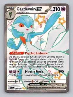 Gardevoir ex 217/091 Shiny Ultra Rare SV: Paldean Fates NM Pokemon - Image 1