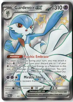Gardevoir ex, Pokemon SV: Paldean Fates Shiny Ultra Rare, 217/091 NM - Image 1