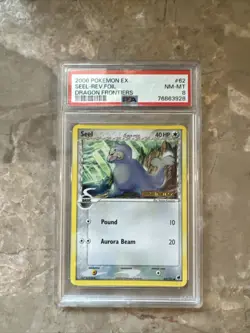 Pokemon PSA 8 NM-MT EX Dragon Frontiers Reverse Holo Seel 62/101 (MD) - Image 1