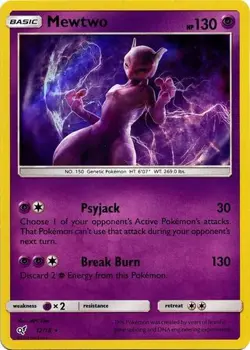 MEWTWO 12/18 SM DETECTIVE PIKACHU POKEMON (HOLO RARE NM) - Image 1