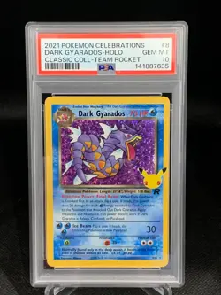 PSA 10 Dark Gyarados 8/82 25th Anniversary Celebrations Pokemon - Image 1