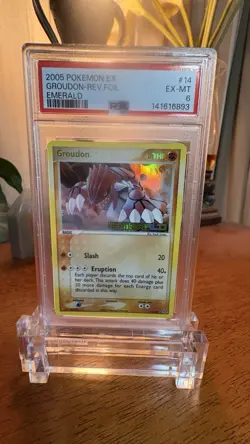 Groudon Reverse Foil Pokemon EX Emerald #5 2005 - Image 1