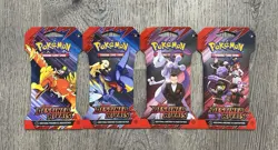 Destined Rivals Sleeved Booster Packs FULL PACK ART SET Pokemon SEALED Set Of 4 - Image 1