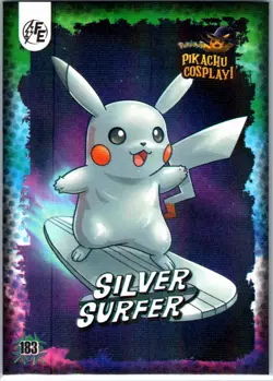 Silver Surfer (Pikachu) #183 - Galaxy Holo - Electric Pikachu Cosplay - Pokemon - Image 1