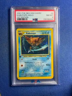 2001 POKEMON NEO DISCOVERY 6 KABUTOPS-HOLO 1ST EDITION - PSA 8 - Image 1