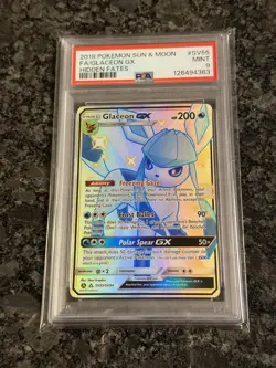 Pokemon 2019 Hidden Fates Glaceon GX SV55/SV94 PSA 9 - Image 1