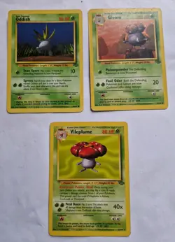 3 Jungle Pokemon Cards Non Holo Basic With Evolutions LP - Image 1