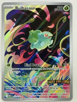 Pokemon TCG Bulbasaur 133/132 Stamped Promo Illustration Rare Mega Evolution NM - Image 1