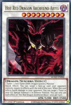 x3 Hot Red Dragon Archfiend Abyss MGED-EN068 Rare Yugioh - Image 1