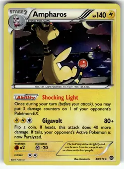 Ampharos 40/114 XY - Steam Siege MP Pokemon Card TCG - Image 1