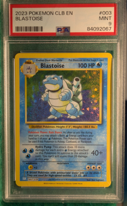 2023 POKEMON CLB EN #003 BLASTOISE PSA 9 MINT CLASSIC - Image 1