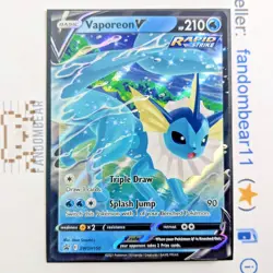 Vaporeon V ULTRA RARE Black Star Promo card SWSH150 SWSH 2021 Pokemon - Image 1
