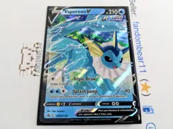 Vaporeon V ULTRA RARE Black Star Promo card SWSH150 SWSH 2021 Pokemon - Image 2