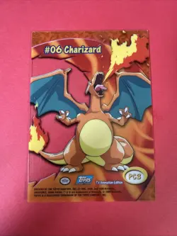 Topps Pokemon TV Animation Charizard #06 Clear Card - Image 2