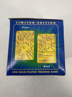 Pokemon Burger King Limited Edition 23k gold plated trading card Togepi w/ Box - Image 4