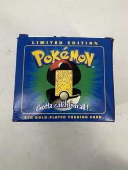 Pokemon Burger King Limited Edition 23k gold plated trading card Togepi w/ Box - Image 5