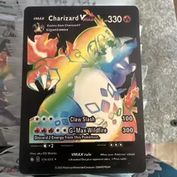 Charizard V Black Foil Rainbow Pokemon Card 🔥Fan Art 🔥Card N/M - Image 3