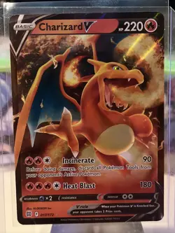 Pokemon TCG Charizard V Sword & Shield: Brilliant Stars 017/172 Holo UR NM - Image 1