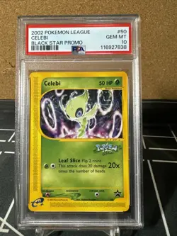 Pokemon TCG Celebi 50 Wizards Black Star Promos Pokemon 4 Ever Pop 497 PSA 10 - Image 1