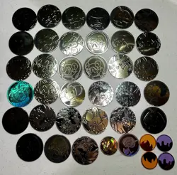 Pokemon TCG Holographic Coins - Lot Of 39x - Pikachu - Dragonite - Look! - Image 1
