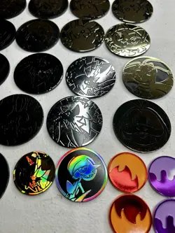 Pokemon TCG Holographic Coins - Lot Of 39x - Pikachu - Dragonite - Look! - Image 3