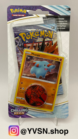 Pokemon Chilling Reign 1 Pack Checklane Blister Pack Sealed Phanpy Promo x 1 - Image 1