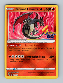 Radiant Charizard 011/078 Near Mint Pokemon GO Holo NM Pokemon 2022 - Image 1
