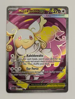 Pokemon Mega Audino Ex 253/217 Mega Evolutions Ascended Heroes Ready To ship - Image 1