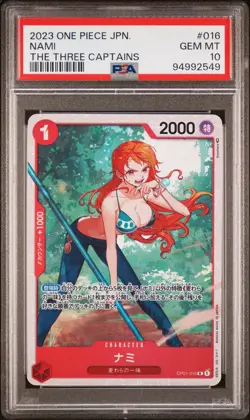✨ NAMI OP01 016 THREE CAPTAINS PSA 10 2023 ONE PIECE JAPANESE - Image 1