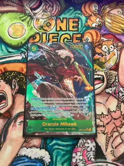 Dracule Mihawk SEC Alt Art OP14-119 One Piece TCG English IN-HAND - Image 1