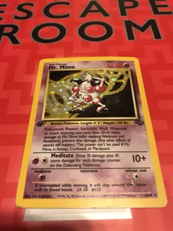 Pokemon TCG 1st Edition Mr. Mime Holo 6/64 Jungle Holo Rare - Light Scratches - Image 1