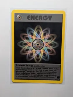 Rainbow Energy 80/82 Unlimited Team Rocket Rare Pokemon Card - Image 1