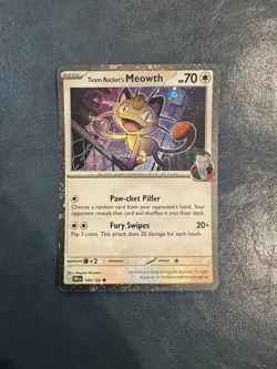 Pokemon Team Rocket's Meowth (Cosmos Holo) Common Miscellaneous Cards & Products - Image 1