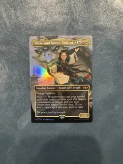 MTG FOIL Shiko and Narset, Unified Borderless - Tarkir: Dragonstorm Commander - Image 1