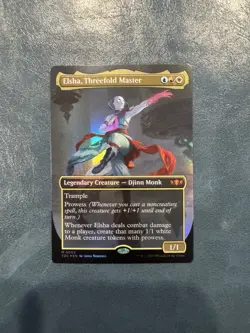 MTG FOIL Elsha, Threefold Master Borderless - Tarkir: Dragonstorm Commander - Image 1