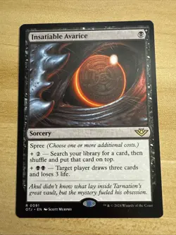 Insatiable Avarice - Outlaws of Thunder Junction OTJ MTG - NM - Image 1