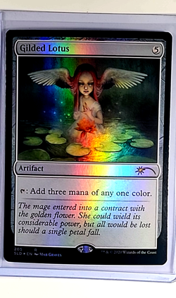 2020 MTG Magic the Gathering SLD Secret Lair Drop Foil #205 Gilded Lotus - Image 1