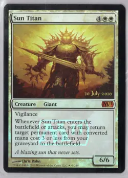 1x Sun Titan *Prerelease Foil* - Core Set 2011 - Near Mint - Image 1