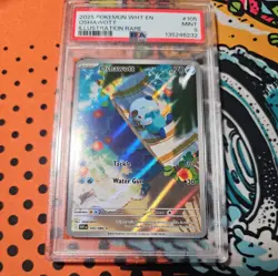 2025 POKEMON WHT EN-WHITE FLARE ILLUSTRATION RARE #105 OSHAWOTT PSA 9 - Image 1