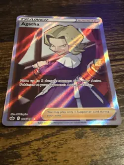 Agatha Trainer 186/198 Full Art Ultra Rare Pokemon 2021 Chilling Reign NM/Mint - Image 1