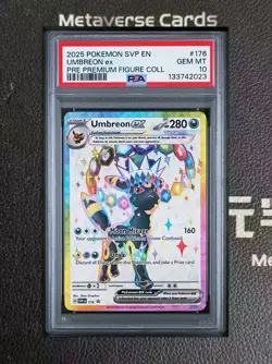 2025 POKEMON SVP EN-SV BLACK STAR PROMO #176 UMBREON EX PSA 10 GEM - Image 1