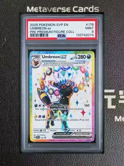 2025 POKEMON SVP EN-SV BLACK STAR PROMO #176 UMBREON EX PSA 9 GEM - Image 1