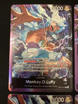 4 One Piece Monkey.D.Luffy Gear 5 (OP09-061) Leader St-26 Foil NM - Image 2