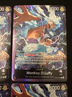 4 One Piece Monkey.D.Luffy Gear 5 (OP09-061) Leader St-26 Foil NM - Image 3
