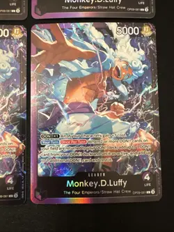 4 One Piece Monkey.D.Luffy Gear 5 (OP09-061) Leader St-26 Foil NM - Image 5