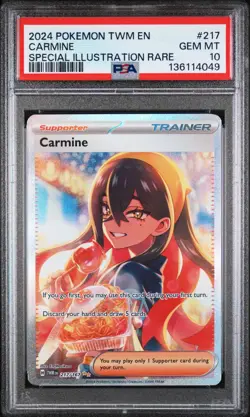 Pokemon 2024 EN Twilight Masquerade Carmine SIR 217/167 PSA 10 - Image 1
