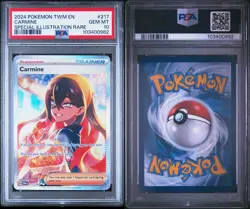 PSA 10 Carmine 217/167 Full Art SIR Twilight Masquerade 2024 Pokemon - Image 3