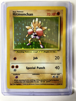 Pokemon TCG Hitmonchan Base Set 7/102 Holo 1999-2000 Wizards Base Set - LP - Image 1